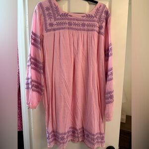 J.Marie Embroidered Long Sleeve Dress